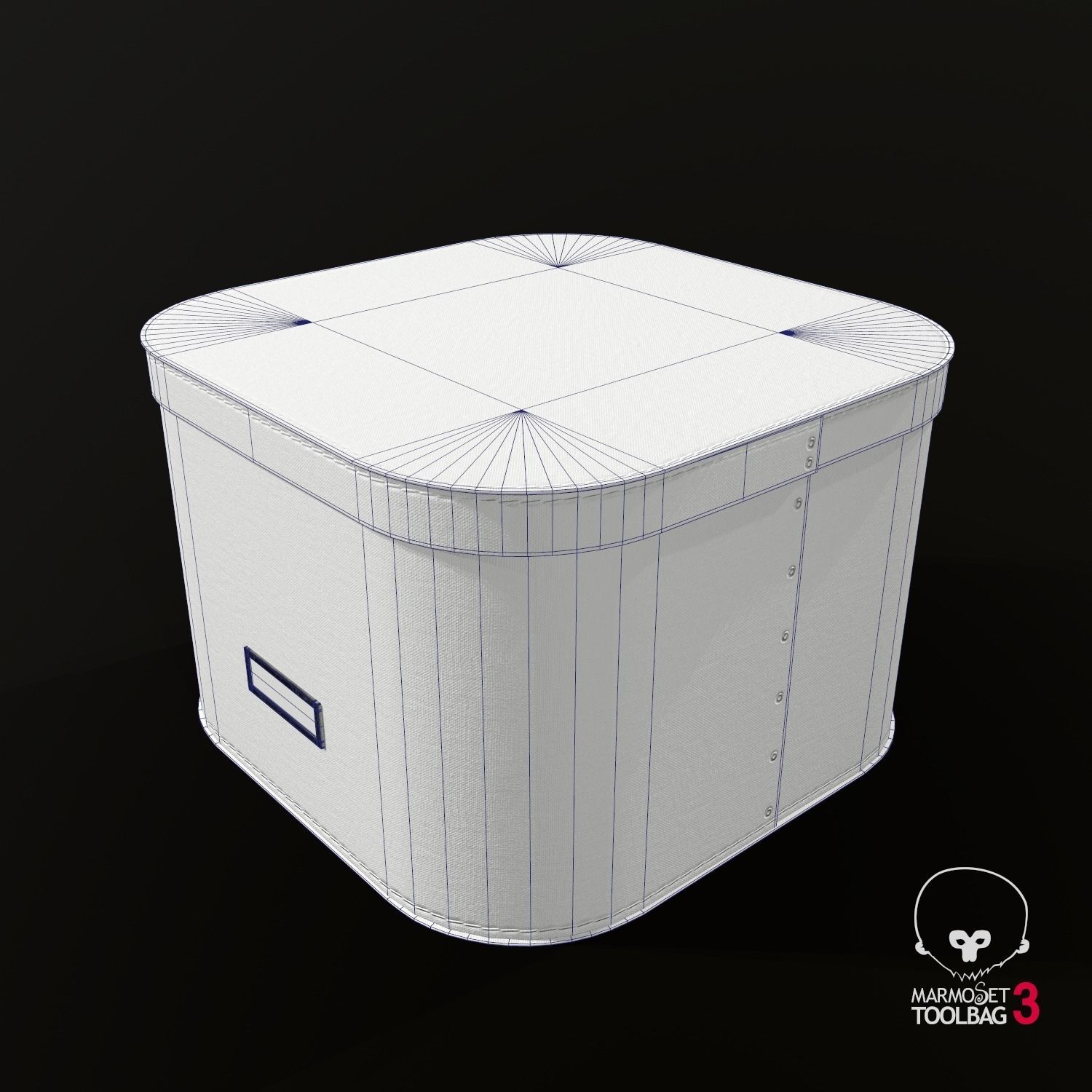 Designer Storage Box -Double Texures Low-poly 3D model_9