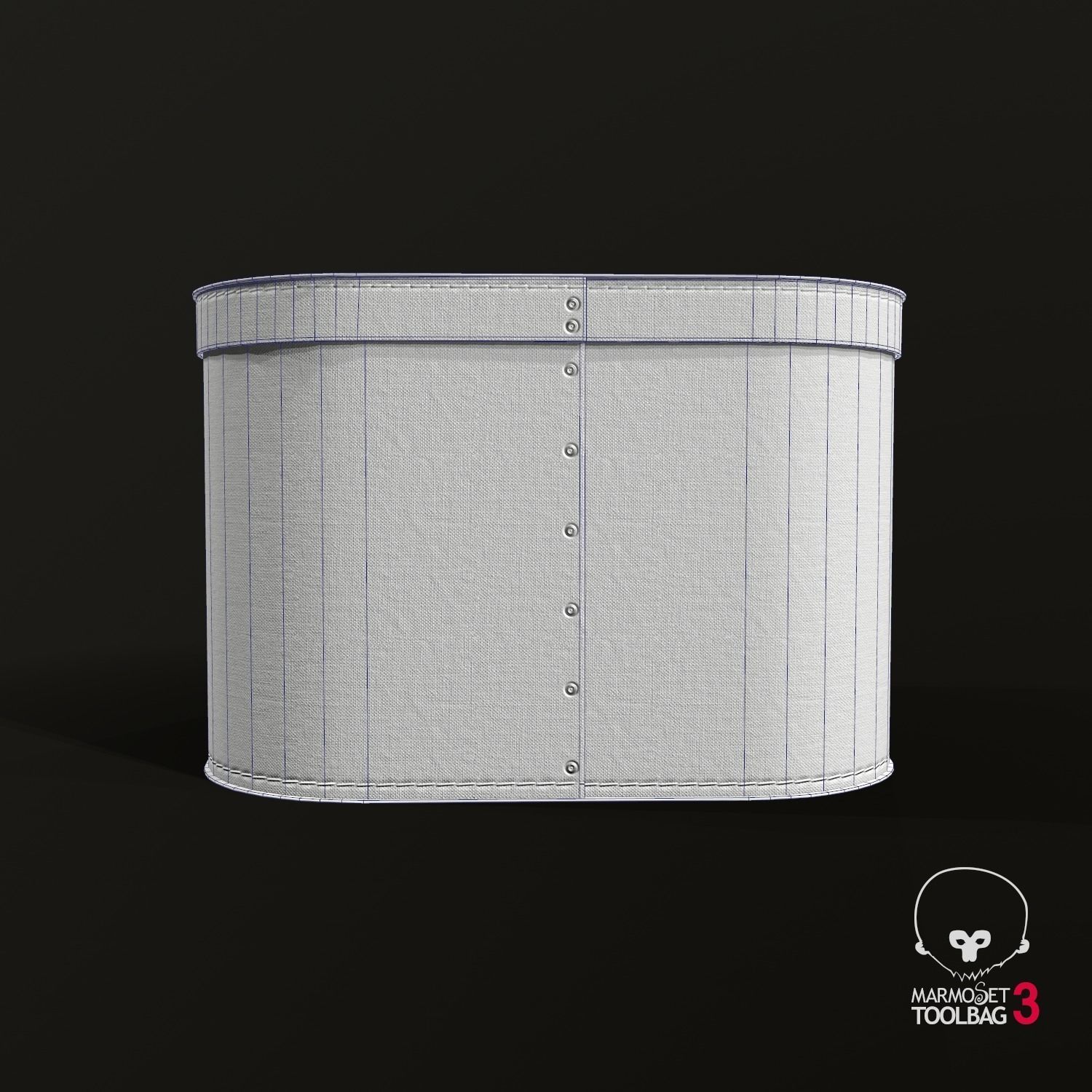 Designer Storage Box -Double Texures Low-poly 3D model_10