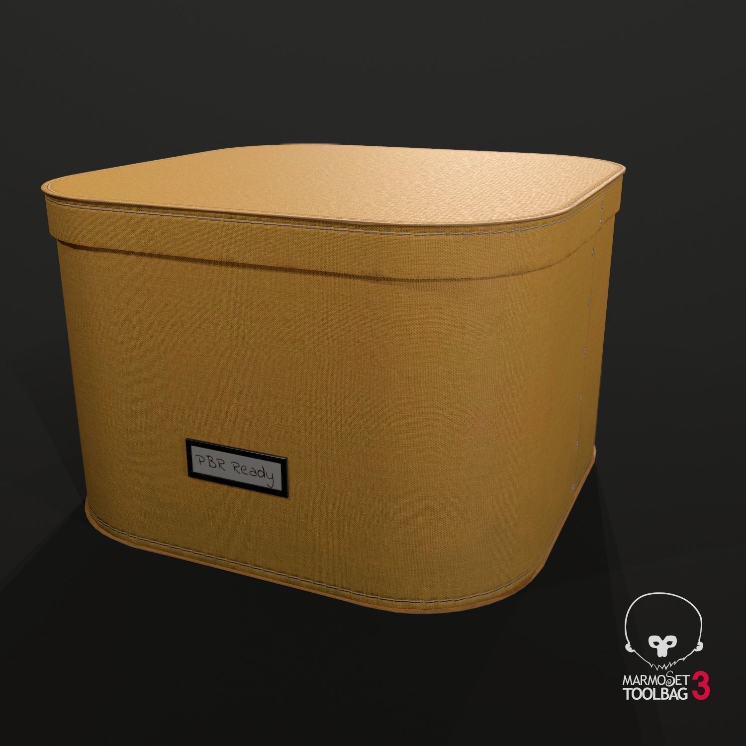 Designer Storage Box -Double Texures Low-poly 3D model_2