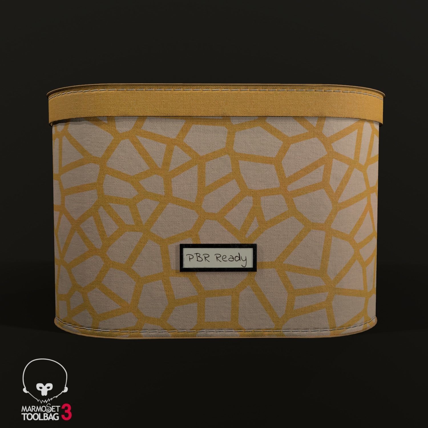 Designer Storage Box -Double Texures Low-poly 3D model_5