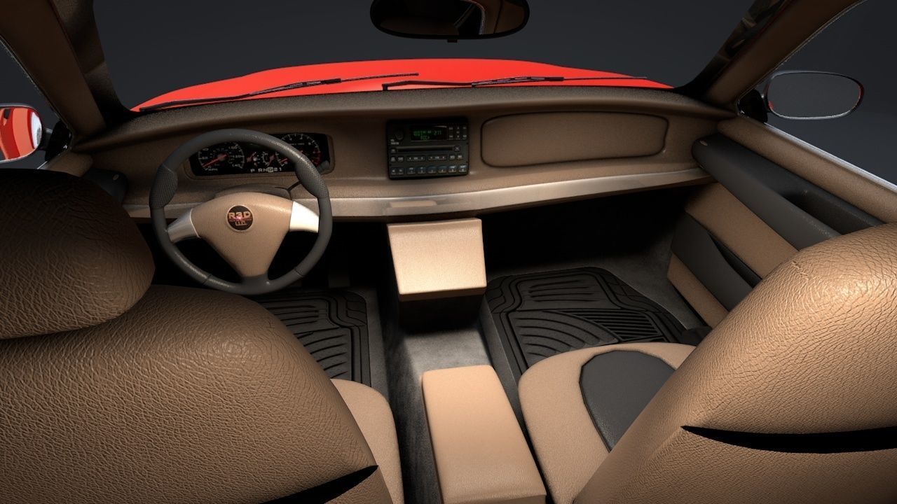 City Car C4D Rigged 3D model_11