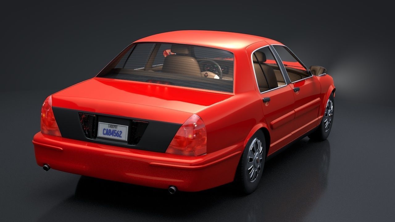 City Car C4D Rigged 3D model_5