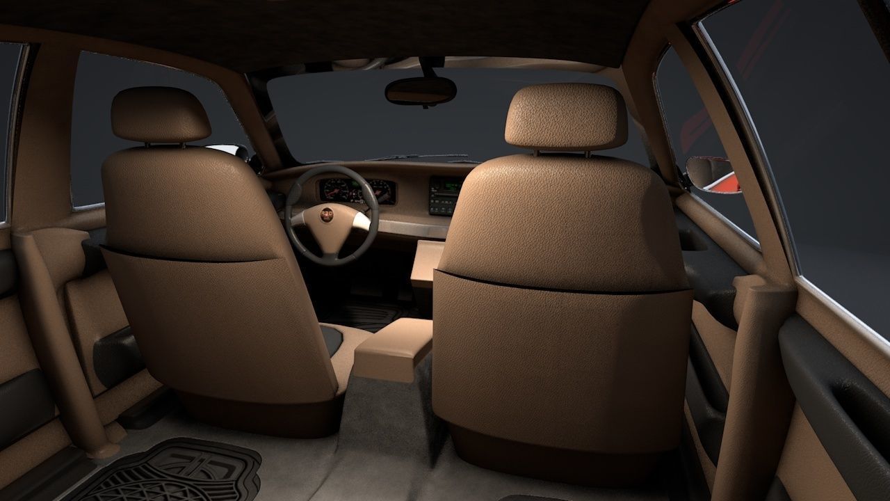 City Car C4D Rigged 3D model_10