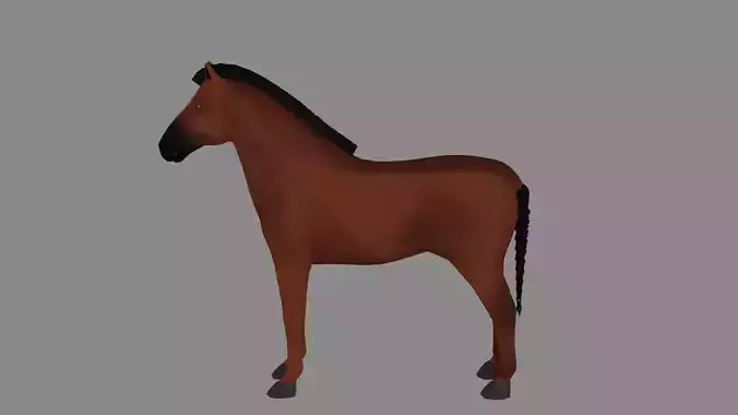 HORSE CUSTOM TEXTURED  RIGGED