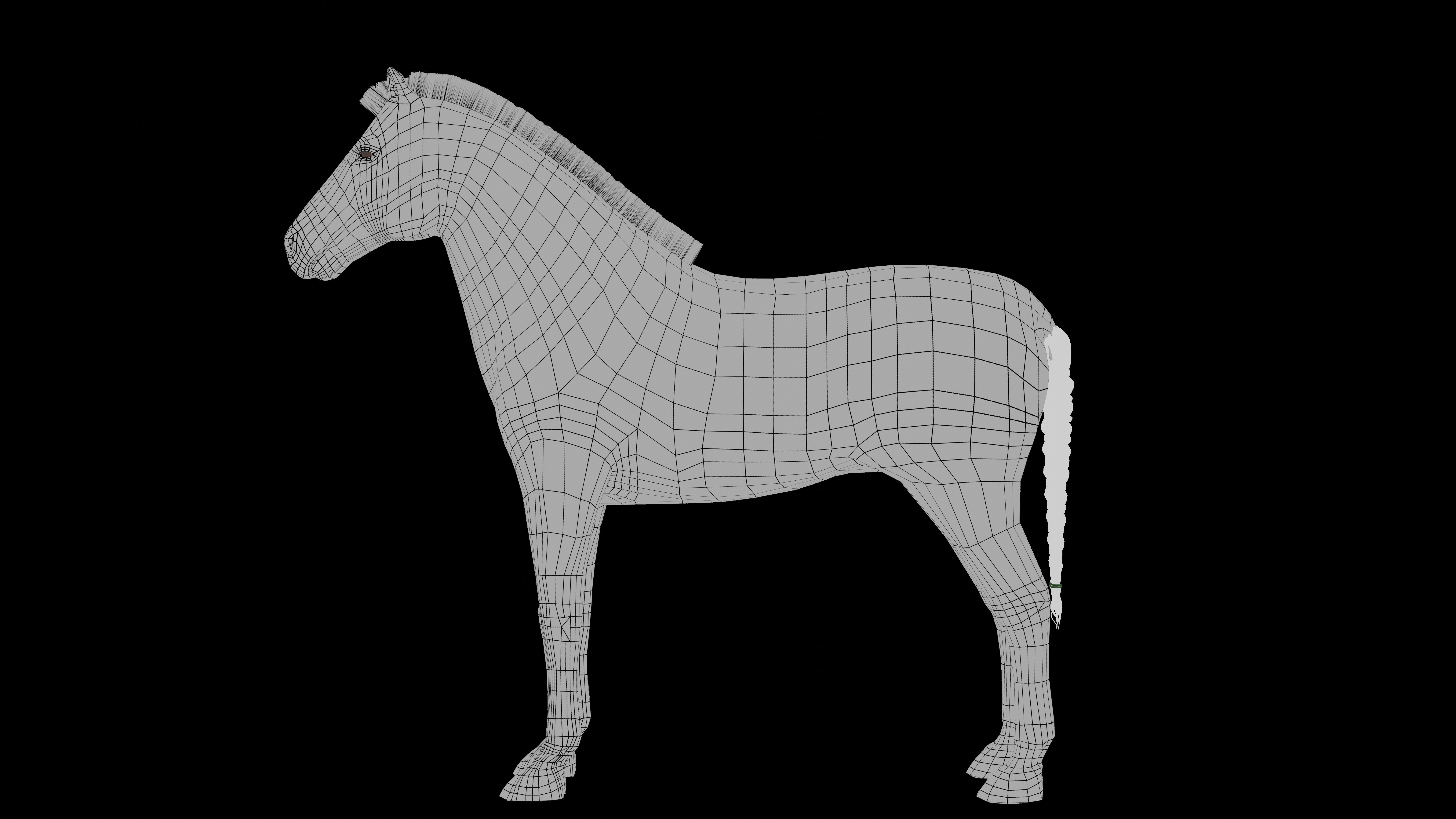 HORSE CUSTOM TEXTURED  RIGGED 3D model_3