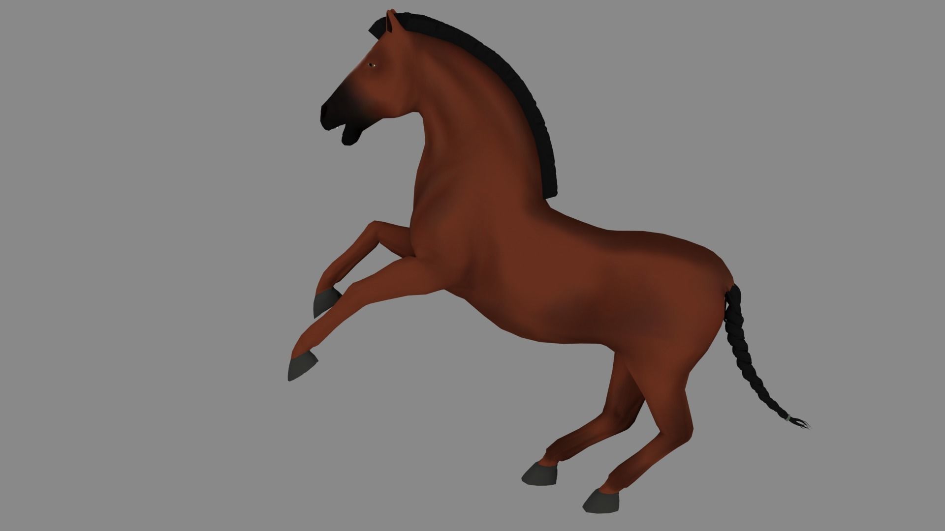 HORSE CUSTOM TEXTURED  RIGGED 3D model_2