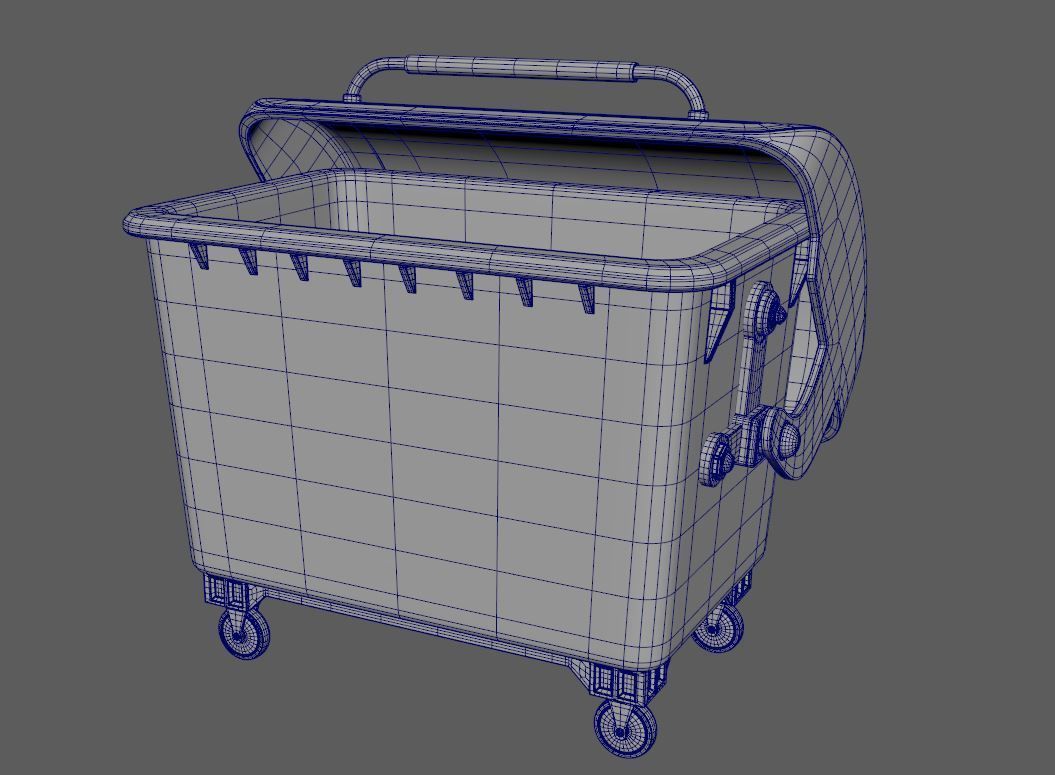 Detailed Garbage Container - SubD 3D model_12