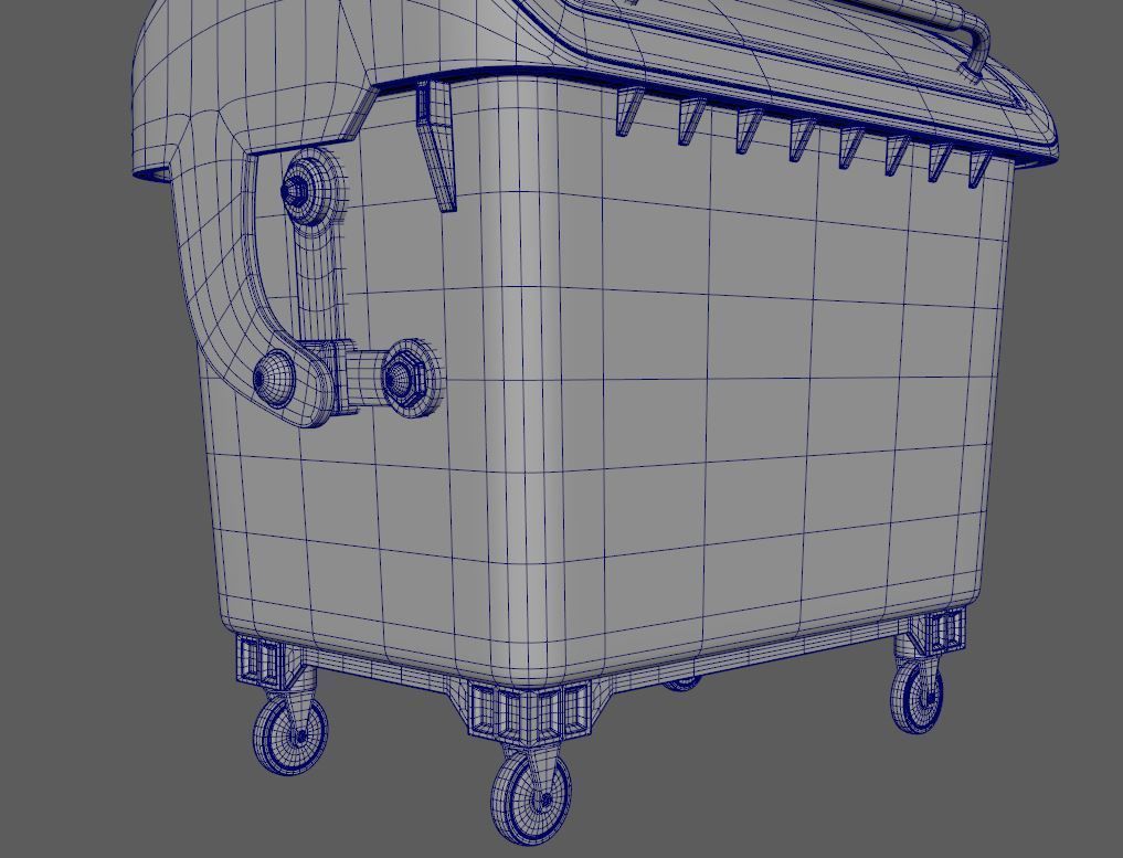Detailed Garbage Container - SubD 3D model_11