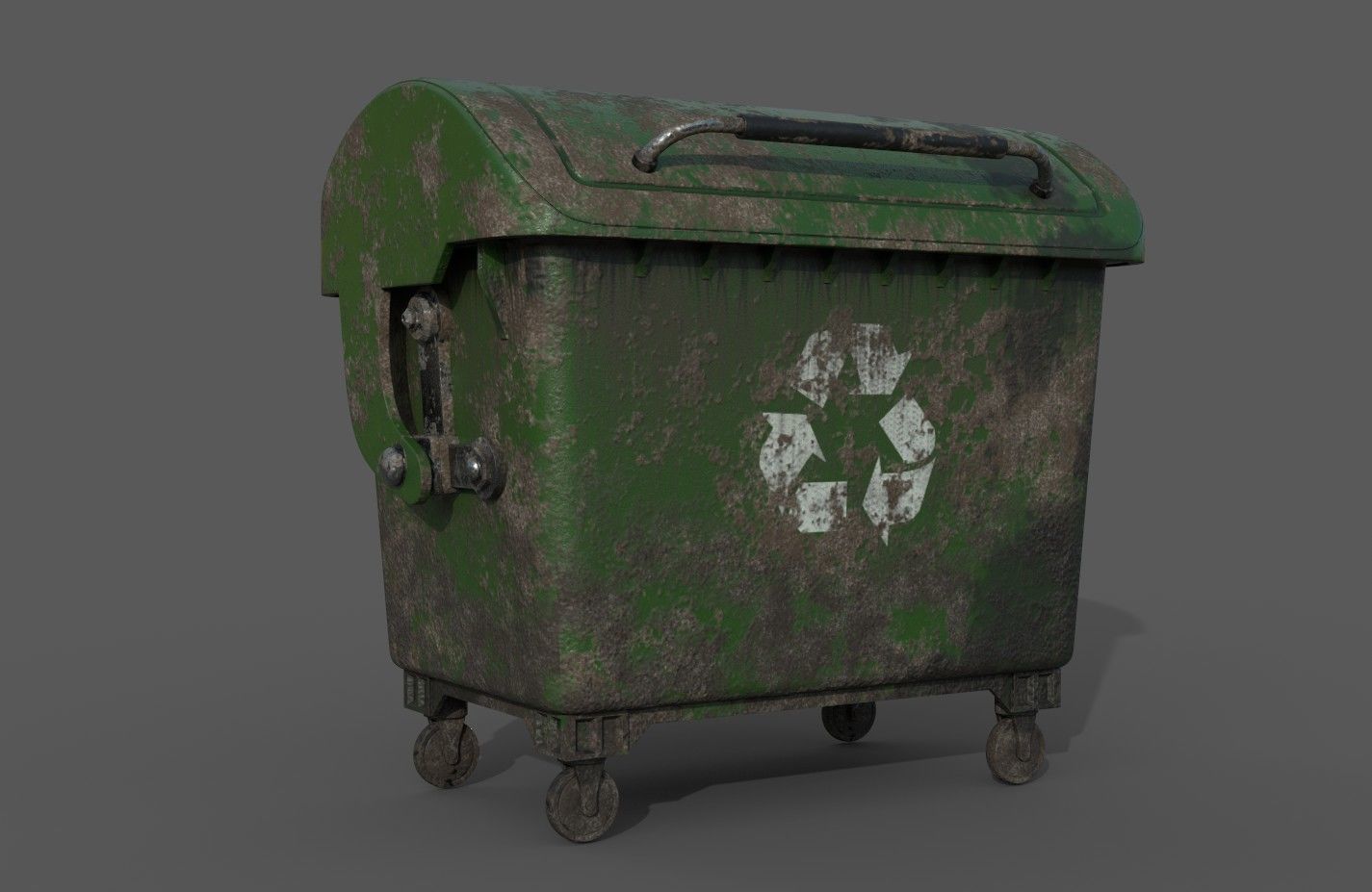 Detailed Garbage Container - SubD 3D model_5