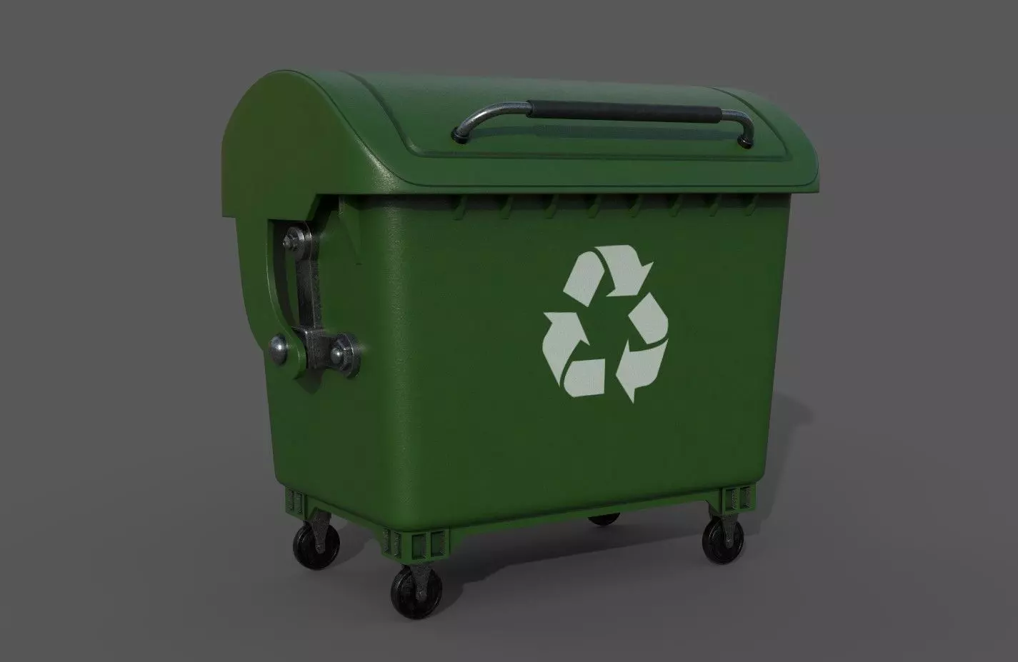 Detailed Garbage Container - SubD 3D model_0