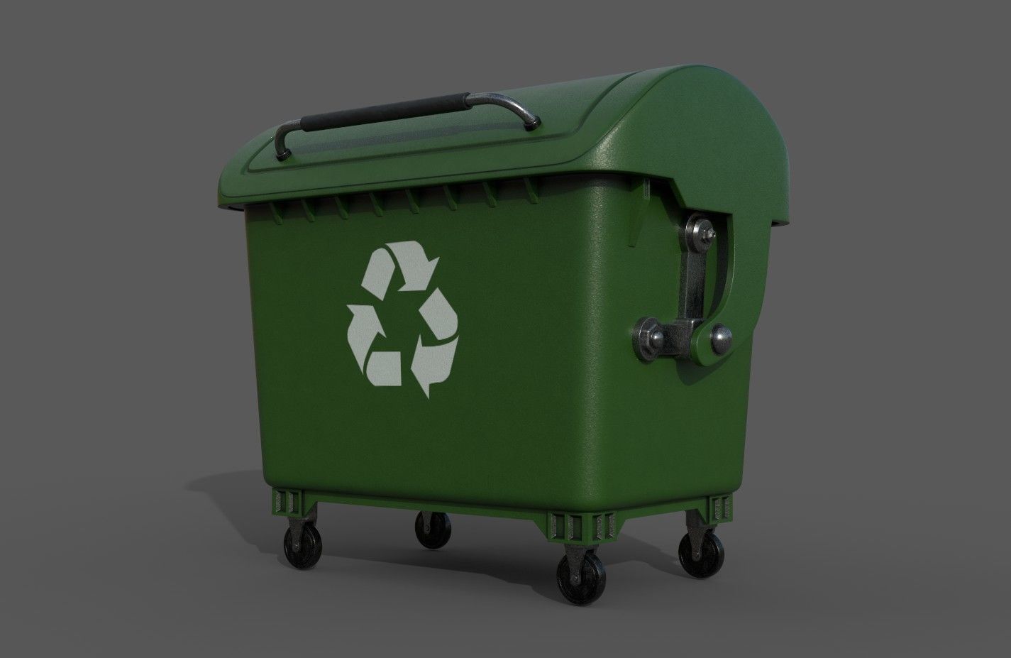 Detailed Garbage Container - SubD 3D model_1