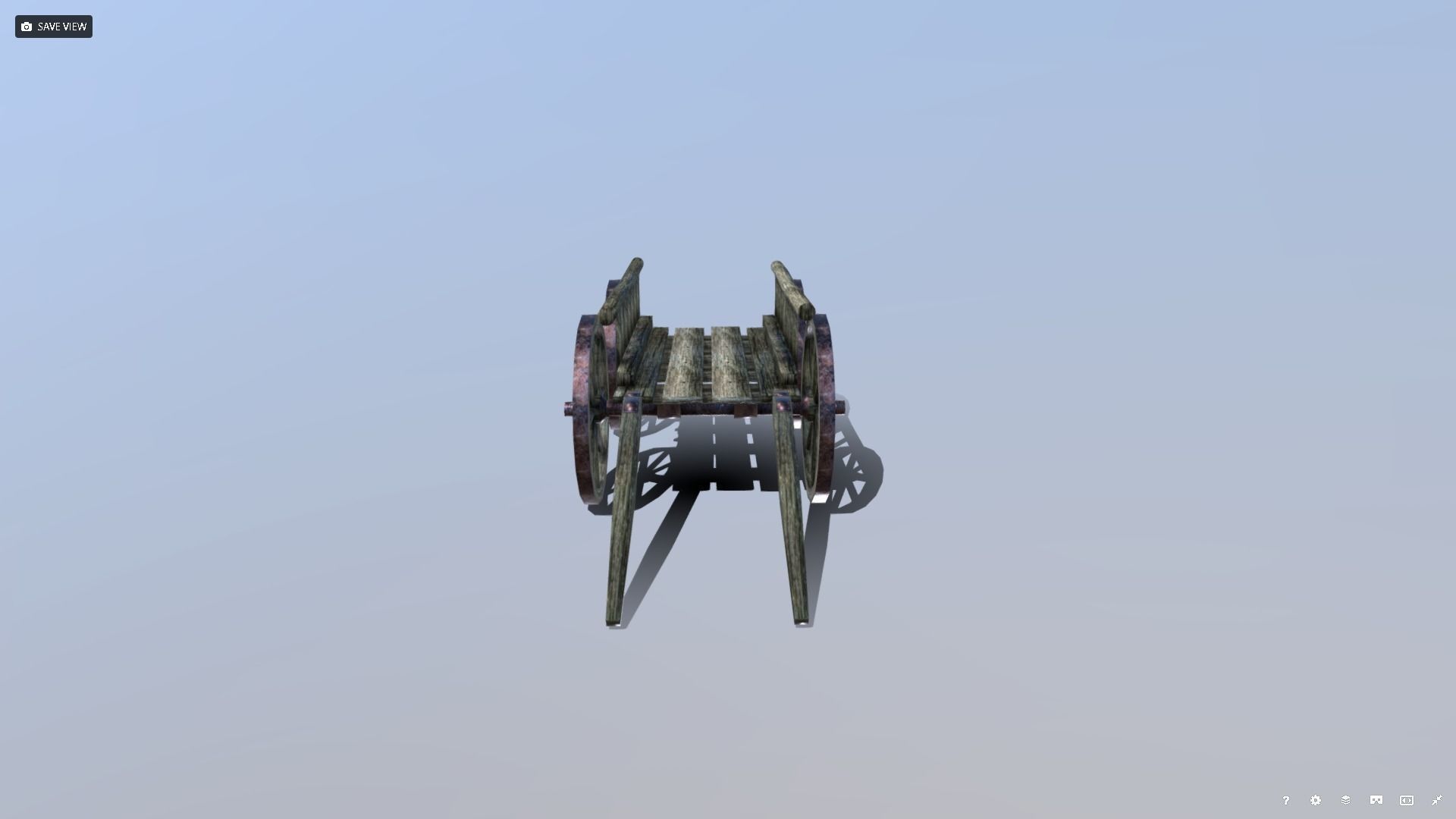 Medieval Cart Low-poly 3D model_1