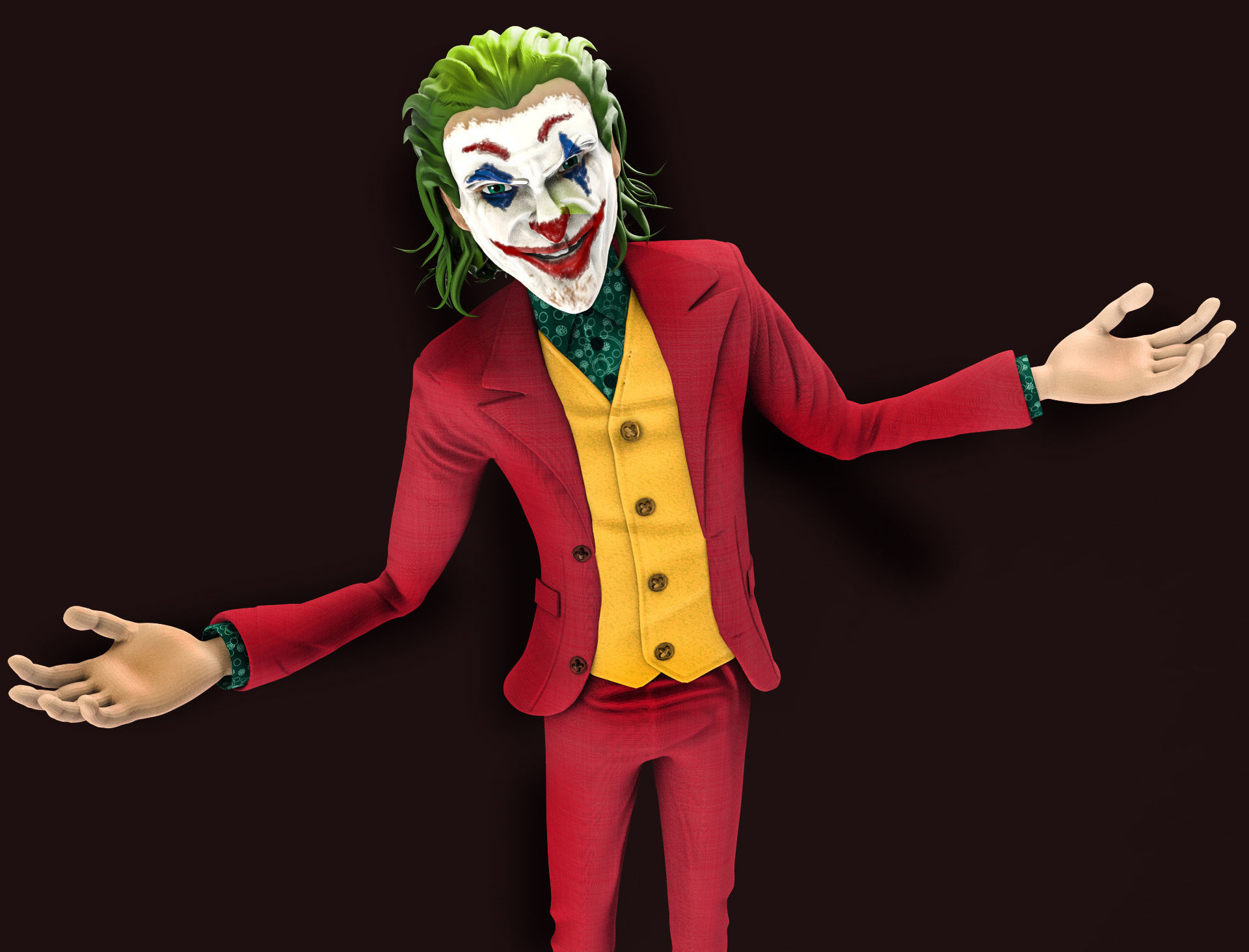 Joker  Joaquin Phoenix 3D model_2