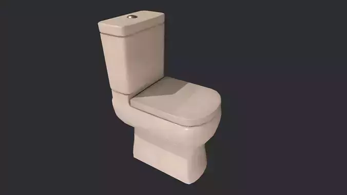 Toilet - Low Poly Toilet - White Toilet