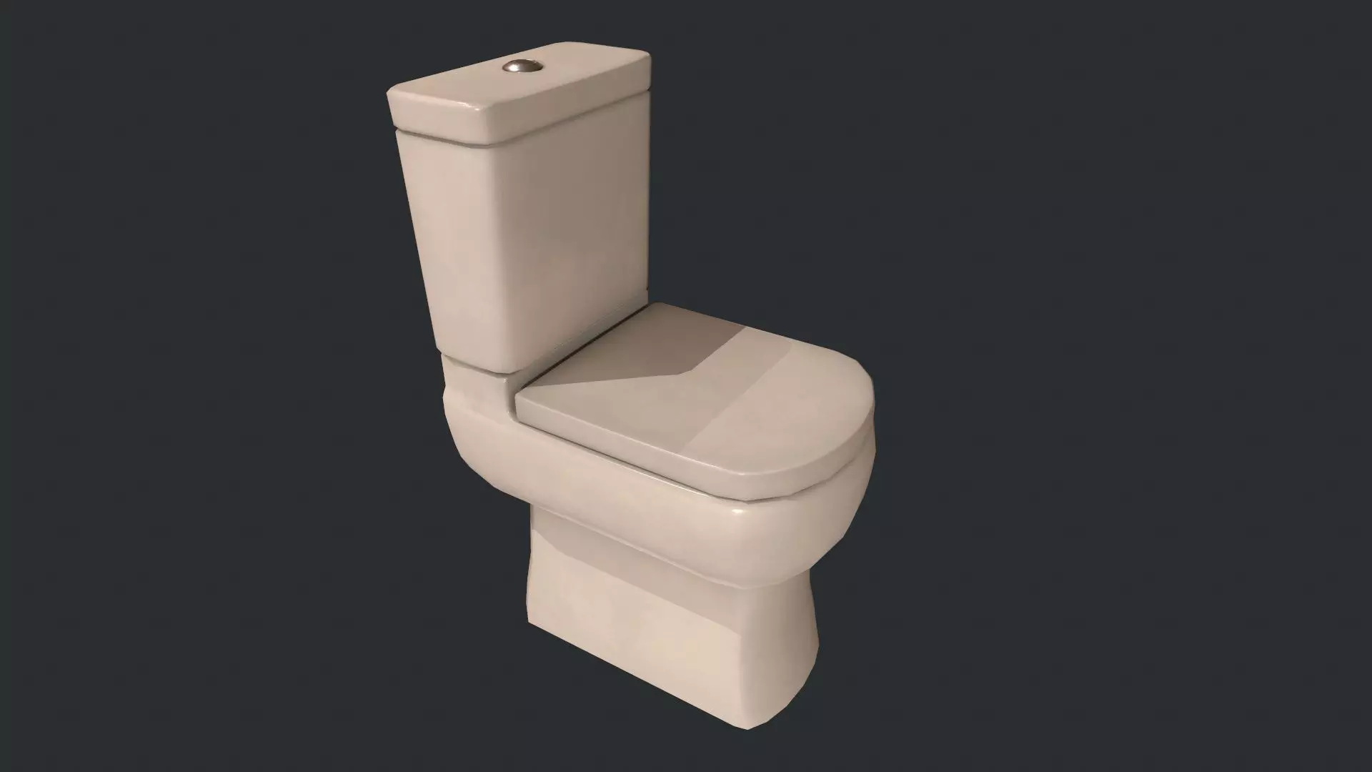 Toilet - Low Poly Toilet - White Toilet Low-poly 3D model