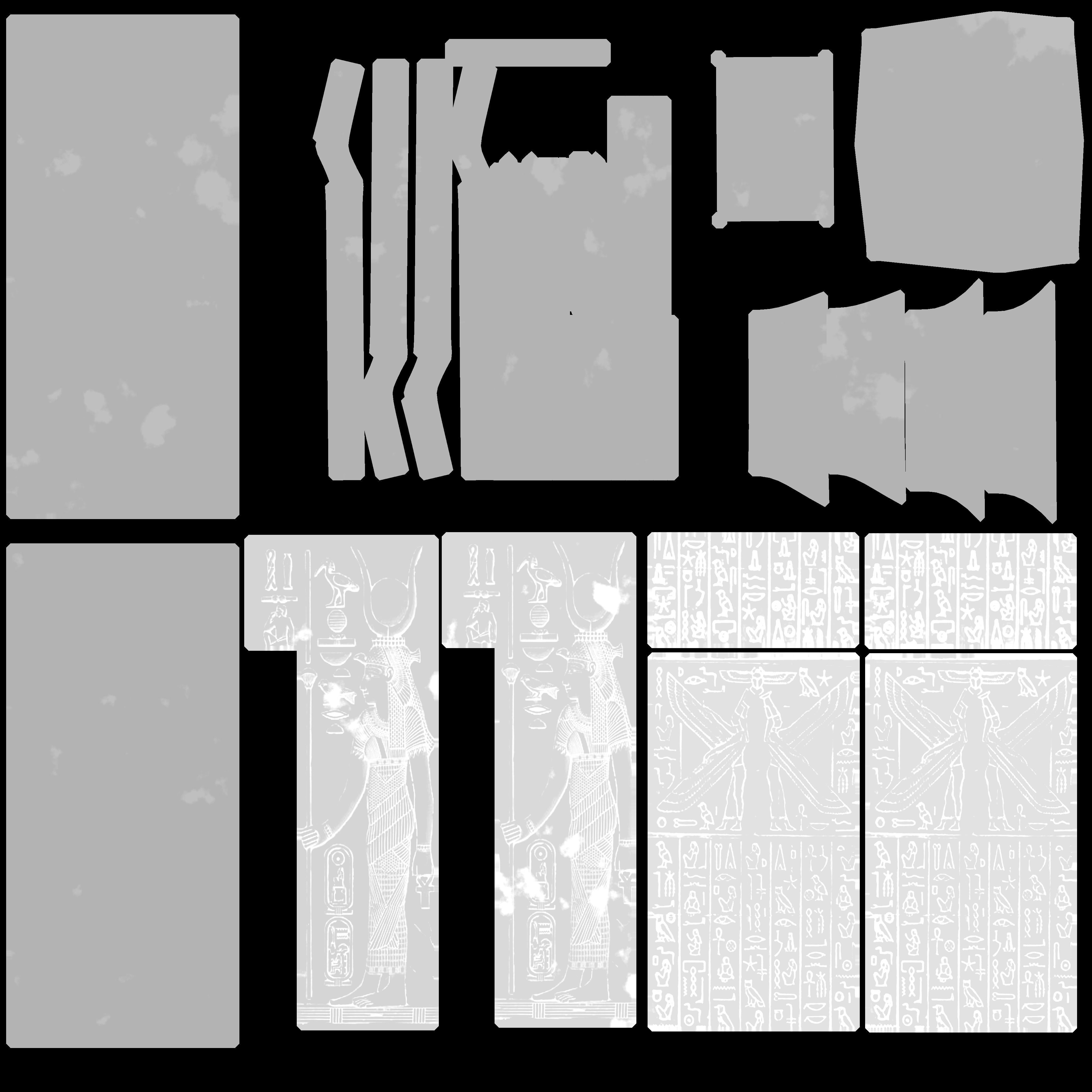 Ancient Egyptian TempleGate 3D model_11