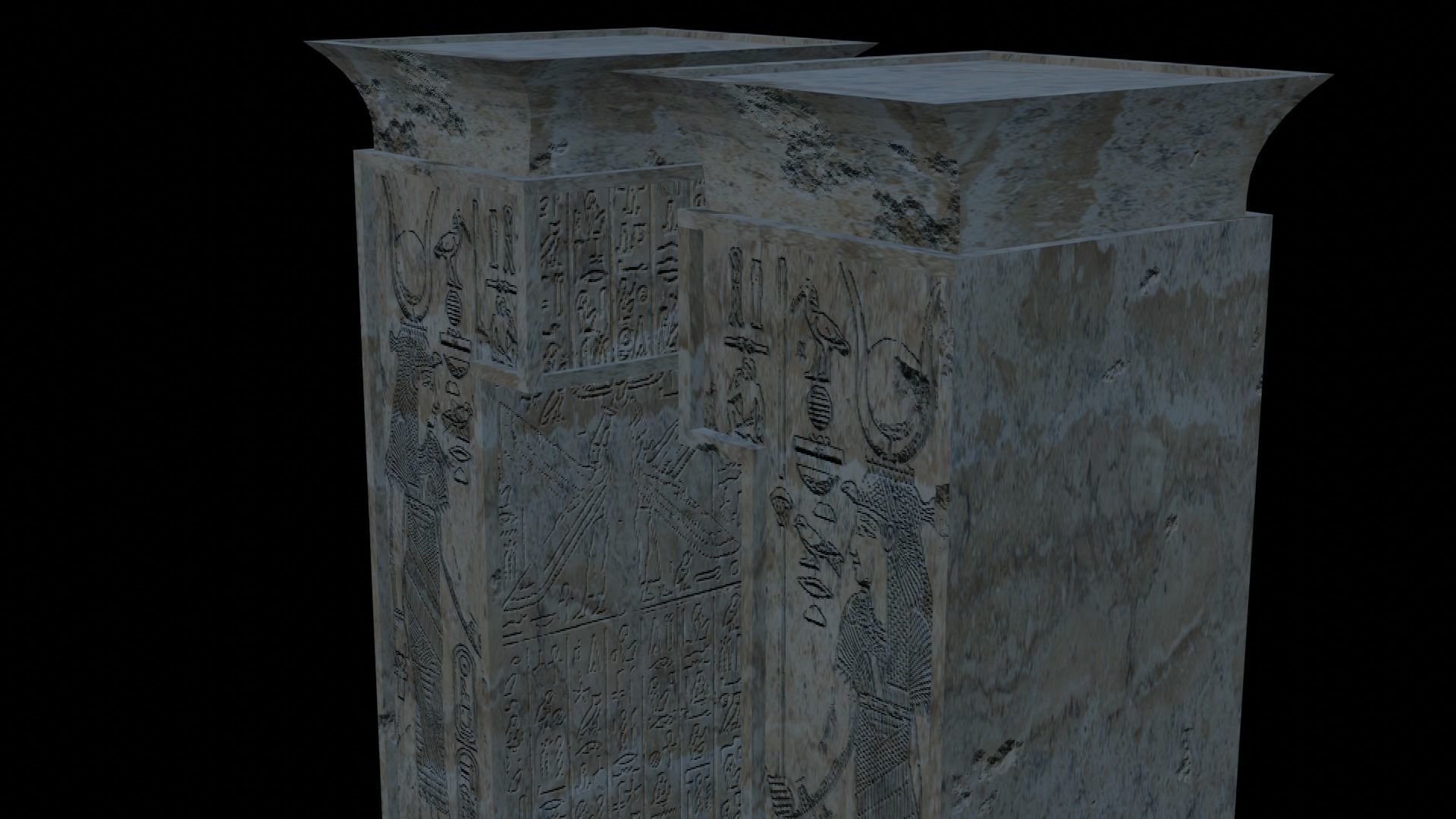 Ancient Egyptian TempleGate 3D model_5