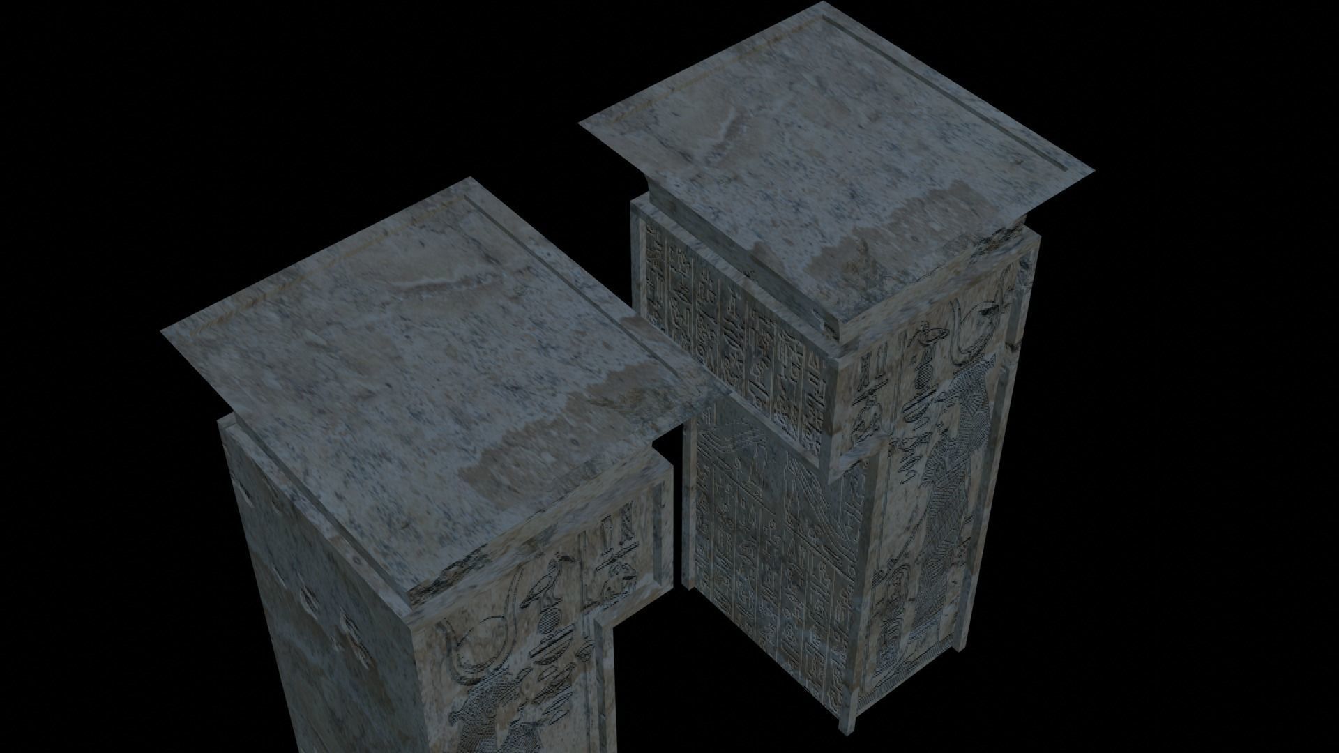 Ancient Egyptian TempleGate 3D model_6