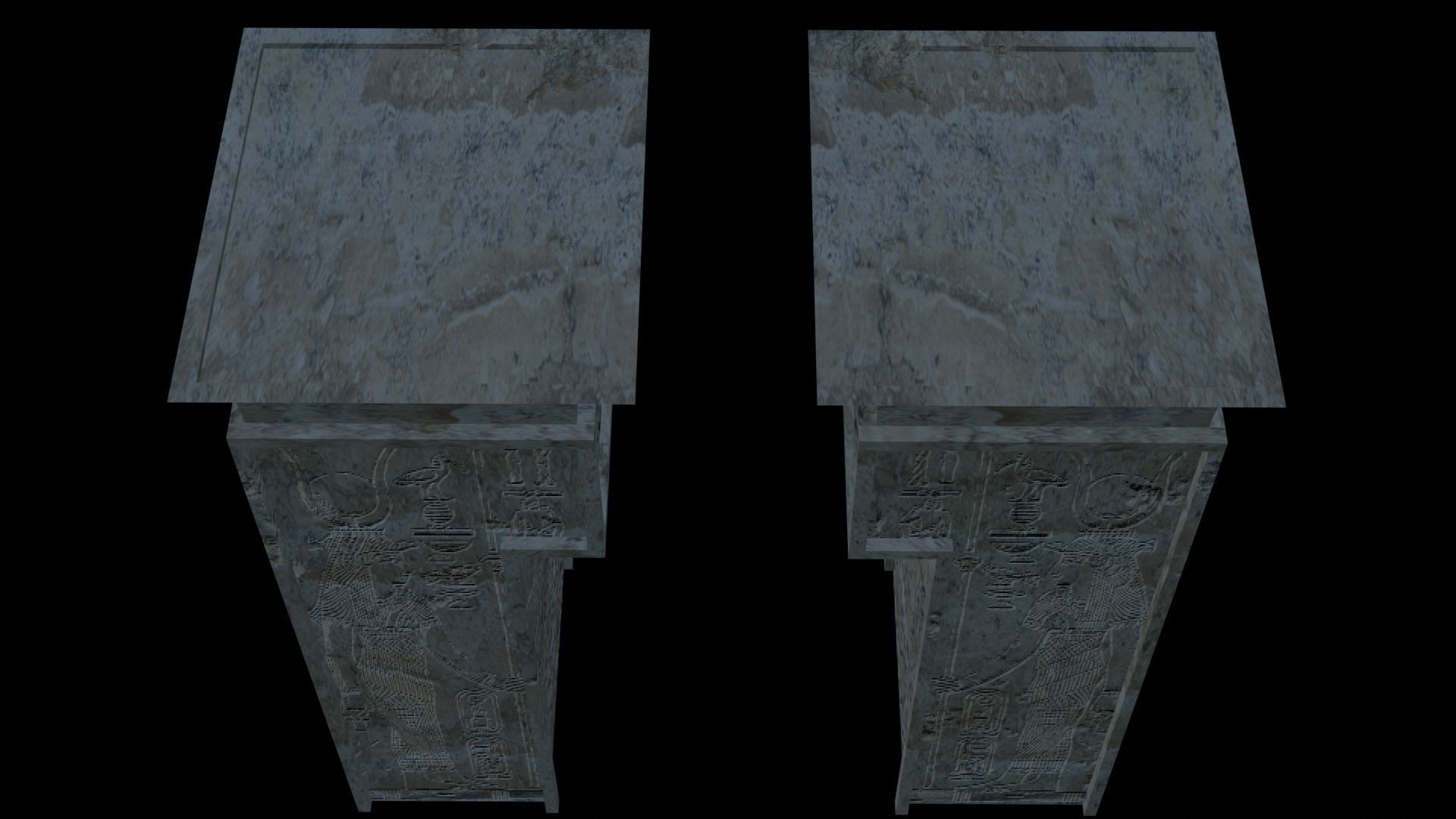 Ancient Egyptian TempleGate 3D model_7