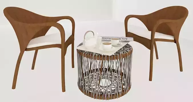 tea lable with chairs