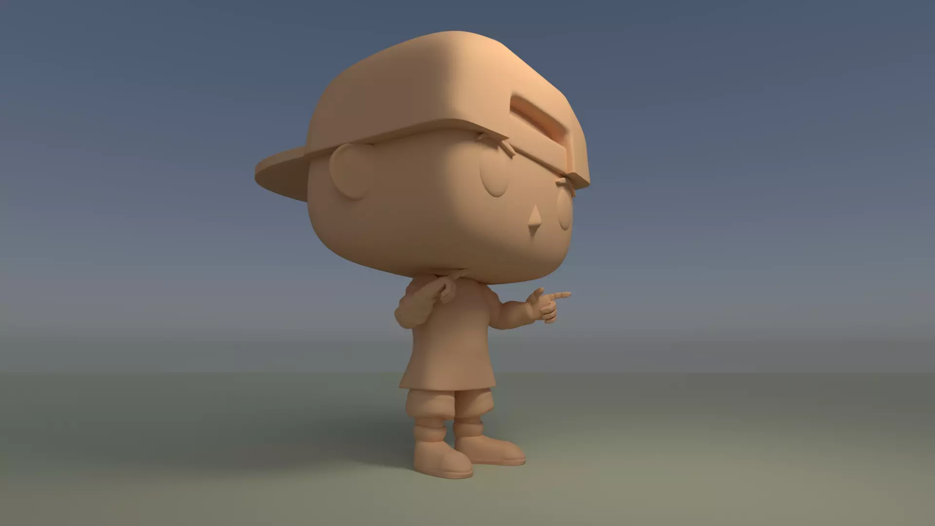 Custom Pop Boy Snapback Flat Bill DIY Figure 3D Print Model 3D print model