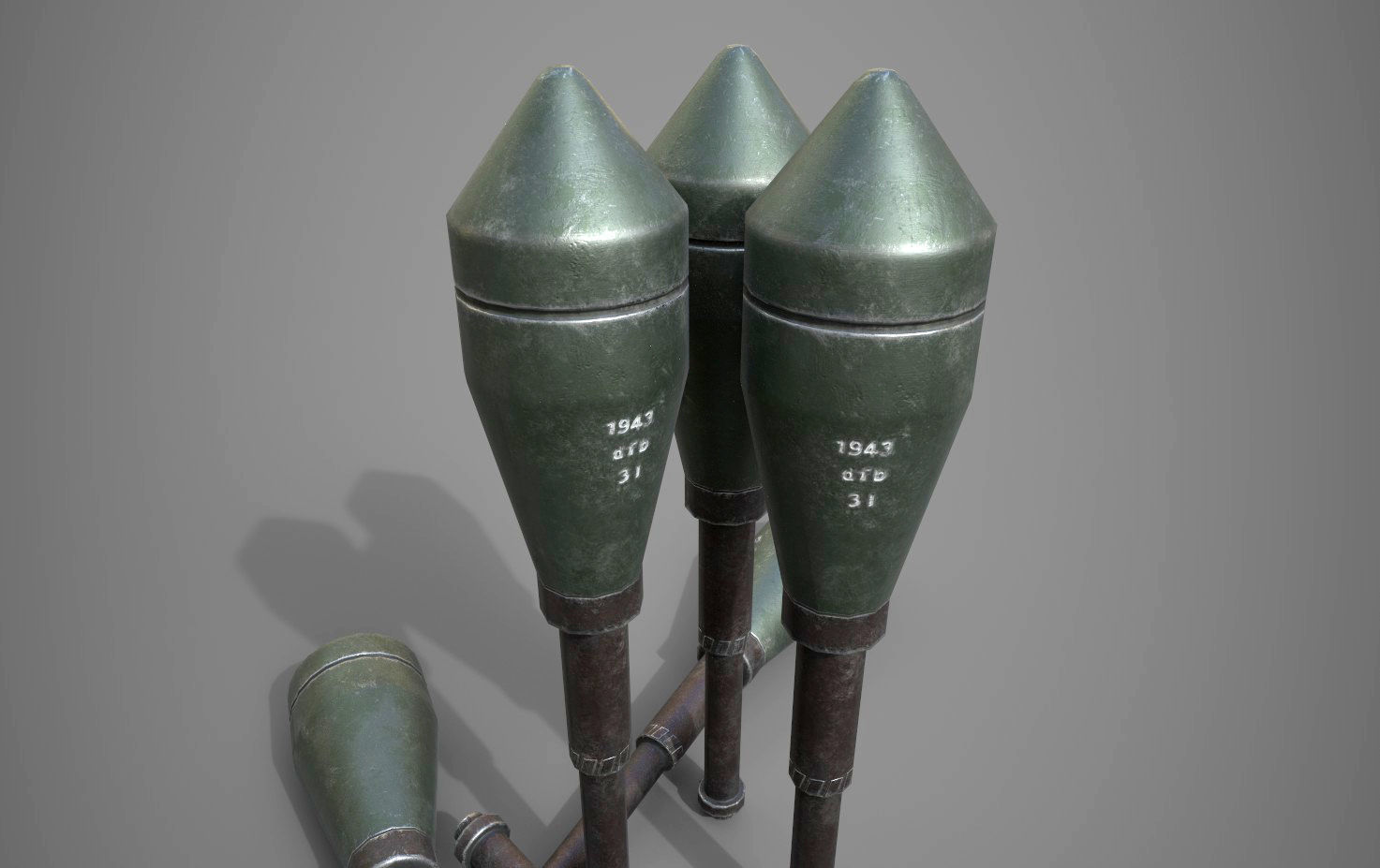 Panzerwurfkorper 42 LP Low-poly 3D model_3