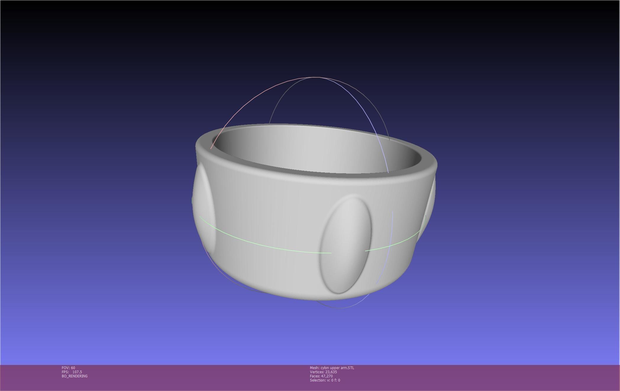 Battlestar Galactica Cylon Armpieces Printable Parts 3D print model_53