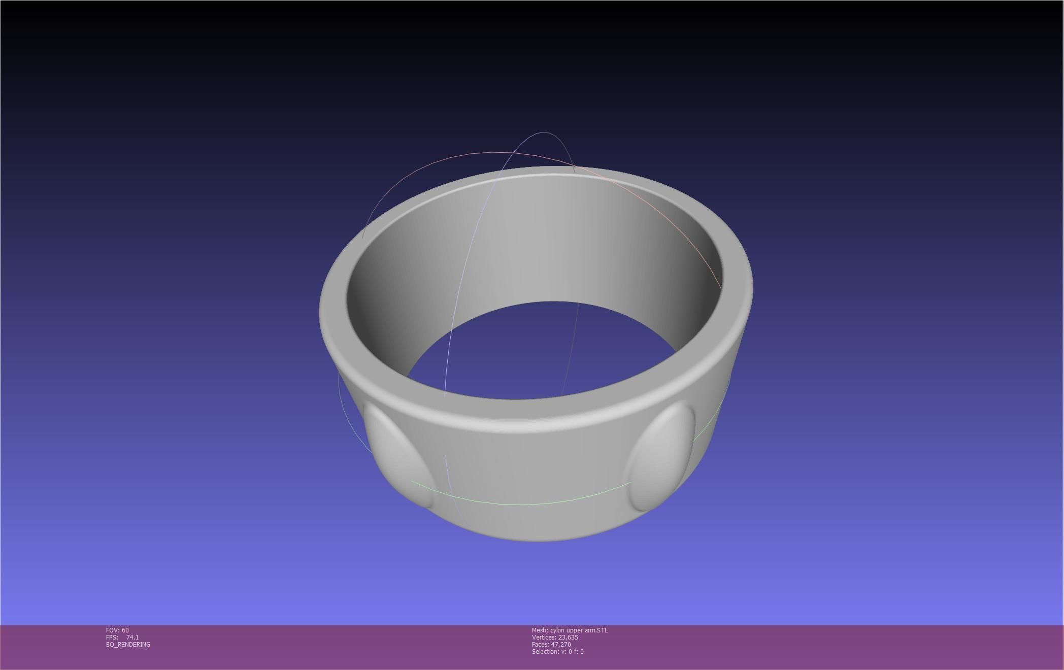 Battlestar Galactica Cylon Armpieces Printable Parts 3D print model_39