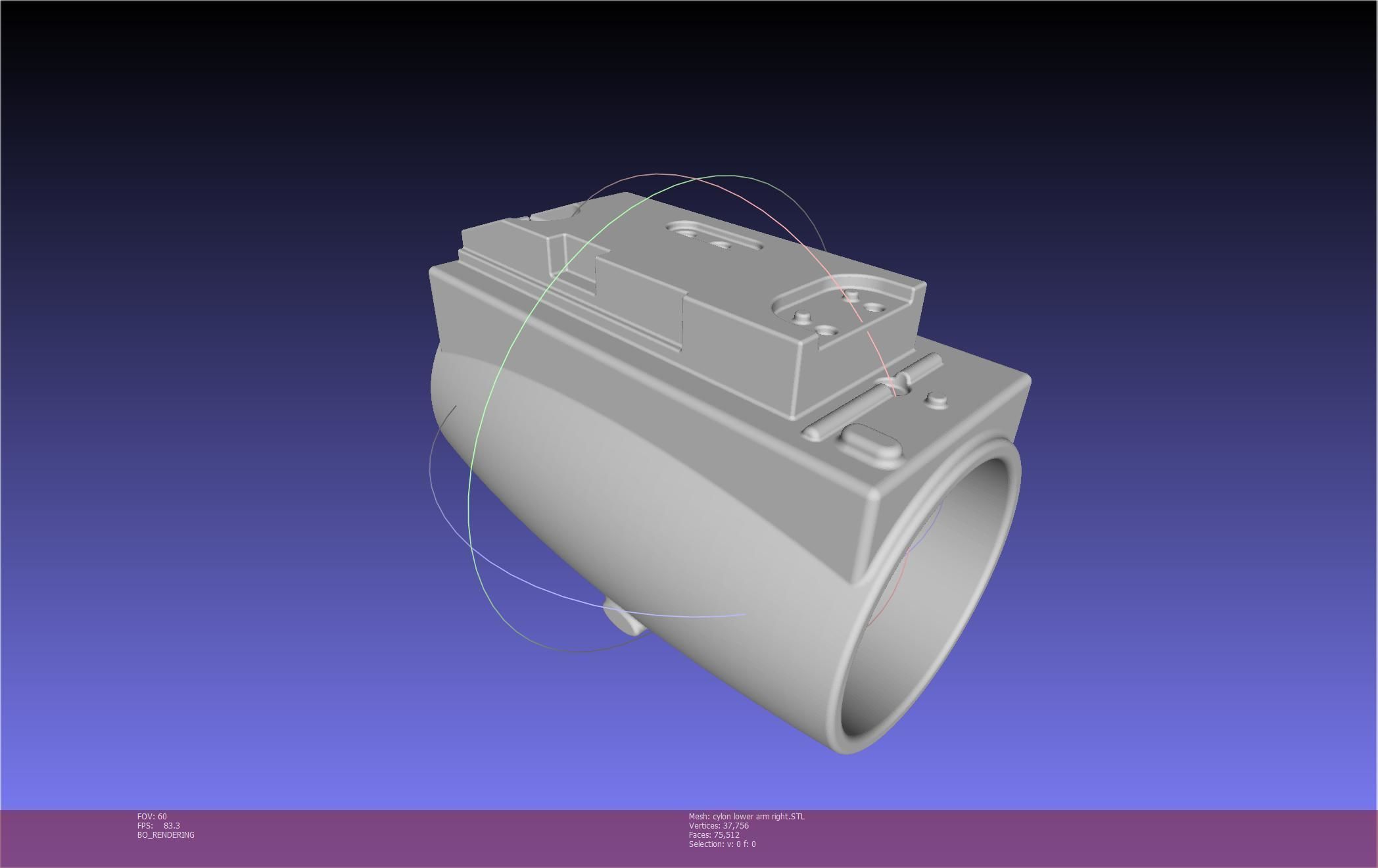 Battlestar Galactica Cylon Armpieces Printable Parts 3D print model_114