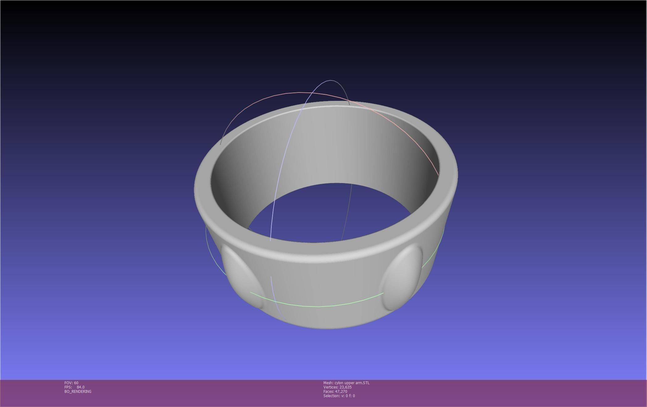 Battlestar Galactica Cylon Armpieces Printable Parts 3D print model_40