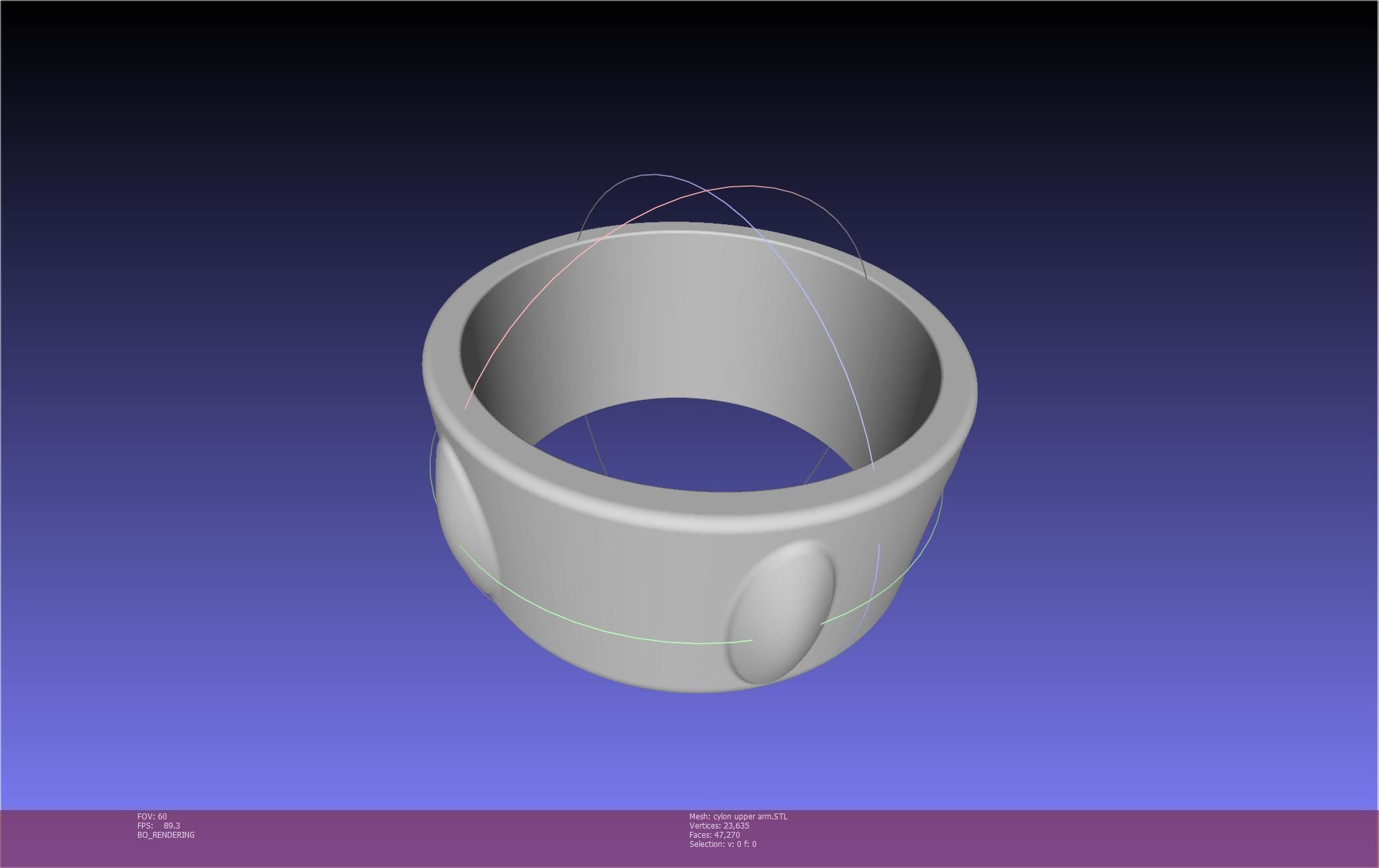 Battlestar Galactica Cylon Armpieces Printable Parts 3D print model_52