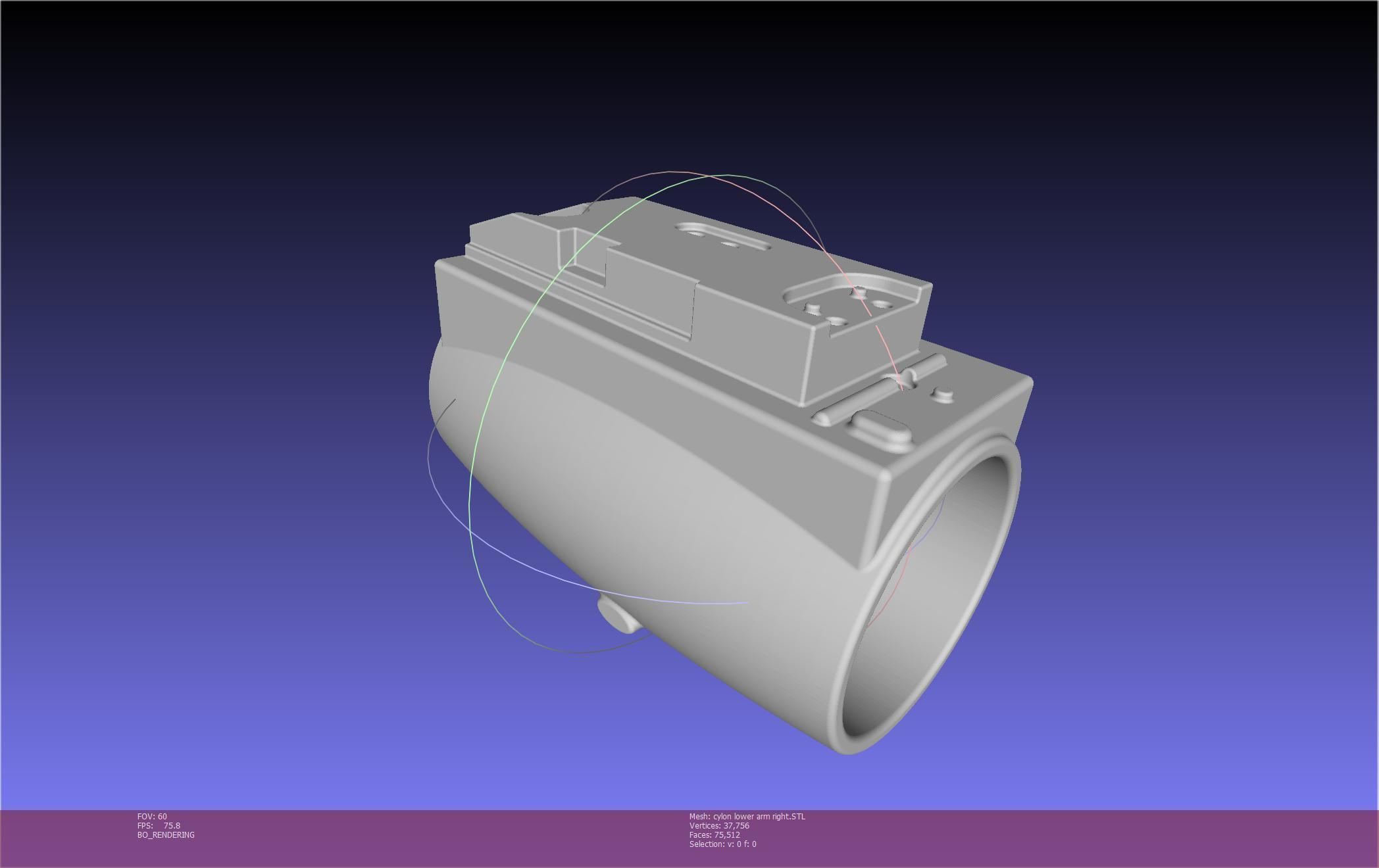 Battlestar Galactica Cylon Armpieces Printable Parts 3D print model_116
