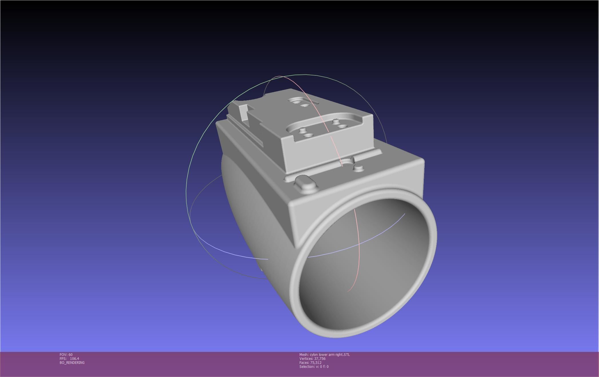 Battlestar Galactica Cylon Armpieces Printable Parts 3D print model_96