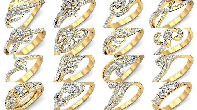 37 Bulk Women ring 3dm stl render detail  3D Model Collection