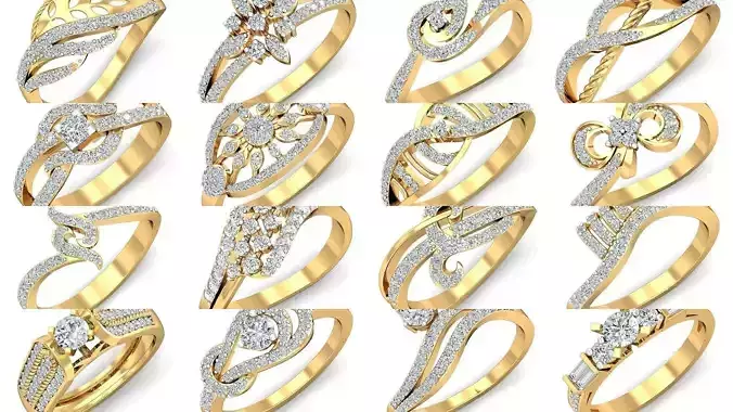 37 Bulk Women ring 3dm stl render detail 