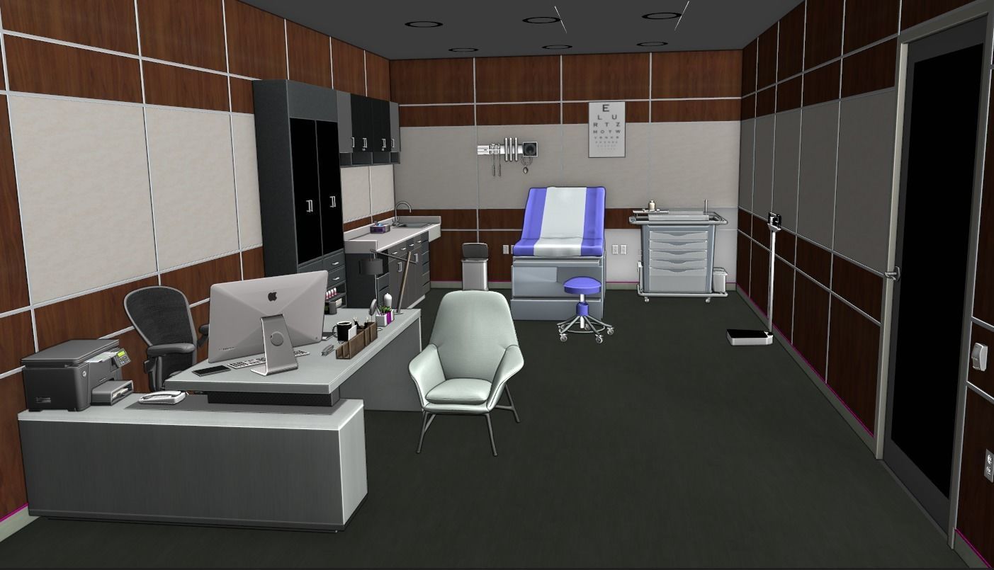 MEDICAL SPACES-DOCTOR OFFICE-GENERAL CLINIC 3D model_6