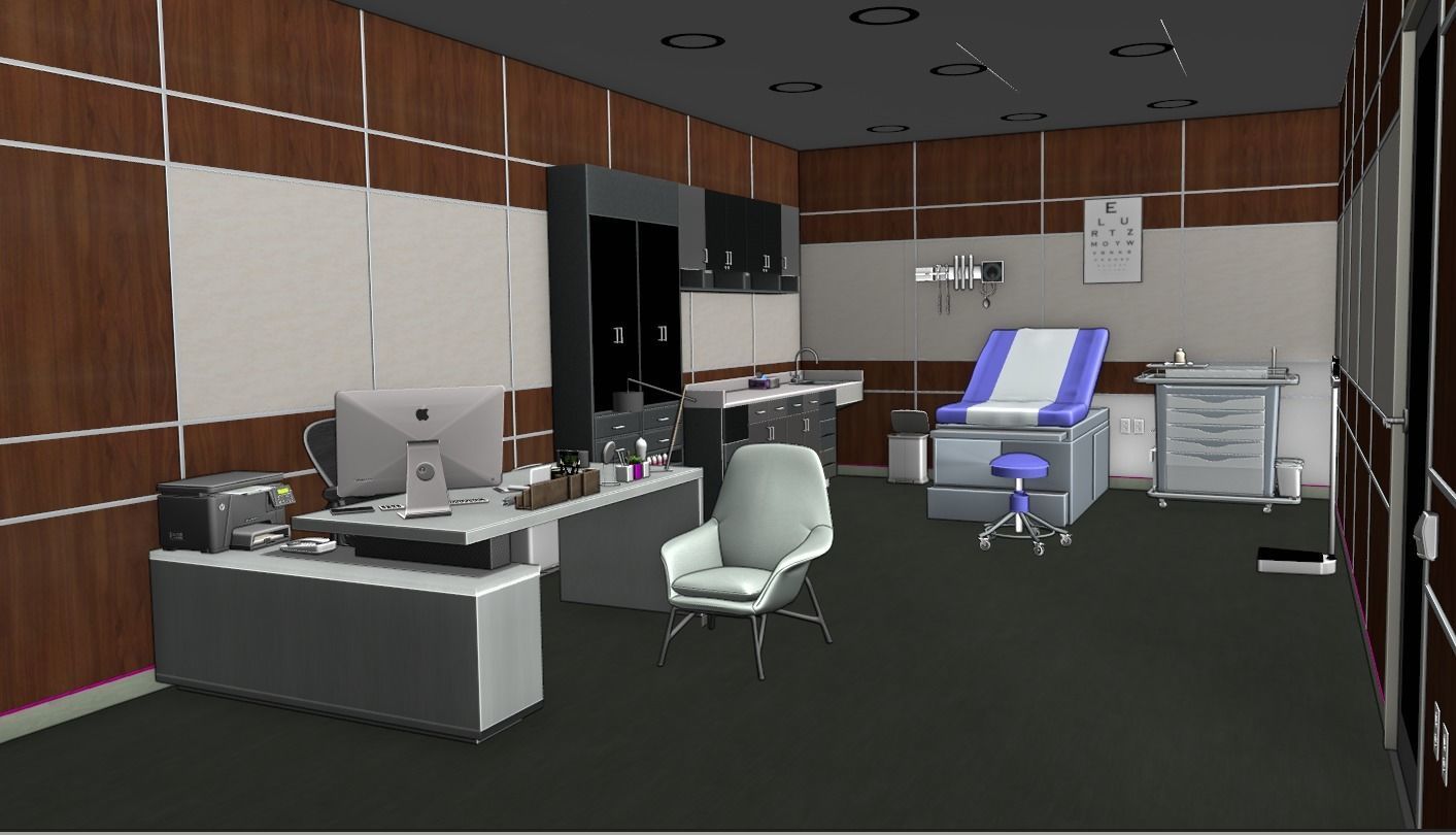 MEDICAL SPACES-DOCTOR OFFICE-GENERAL CLINIC 3D model_5