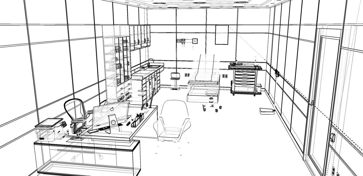 MEDICAL SPACES-DOCTOR OFFICE-GENERAL CLINIC 3D model_8