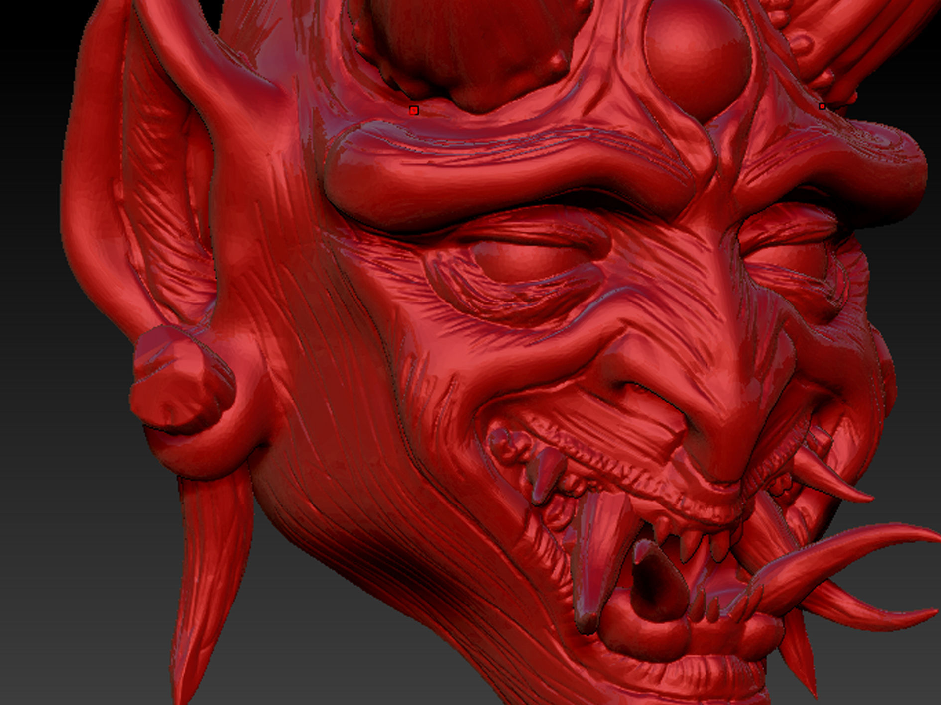 Oni Mask V2 3D print model_9