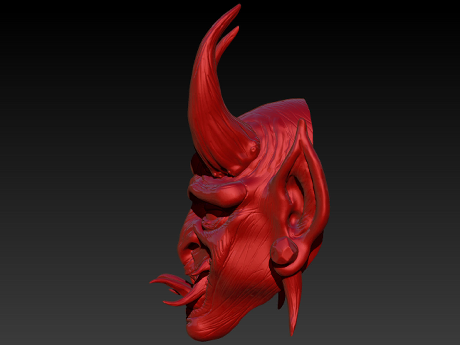 Oni Mask V2 3D print model_1