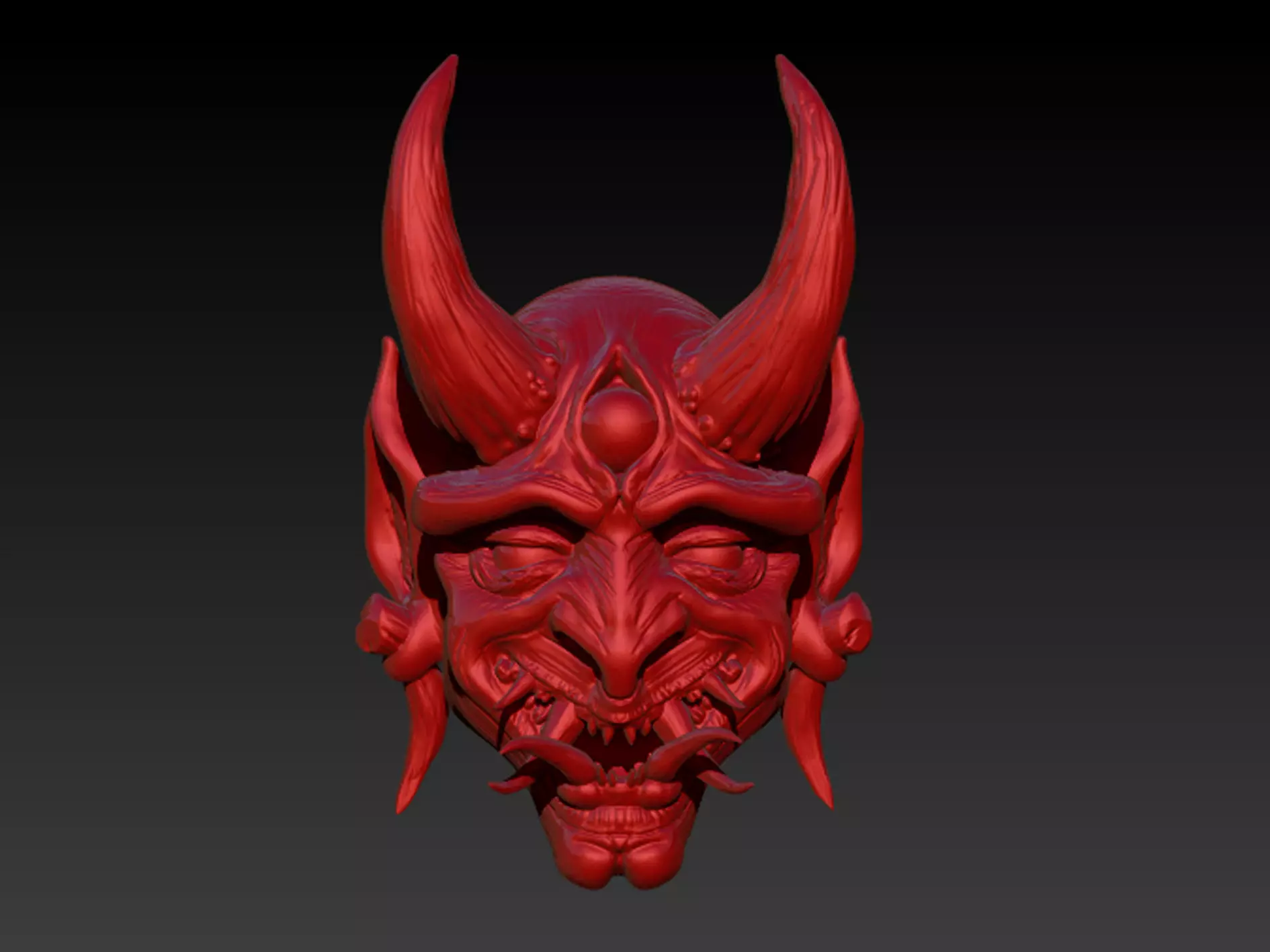 Oni Mask V2 3D print model_0