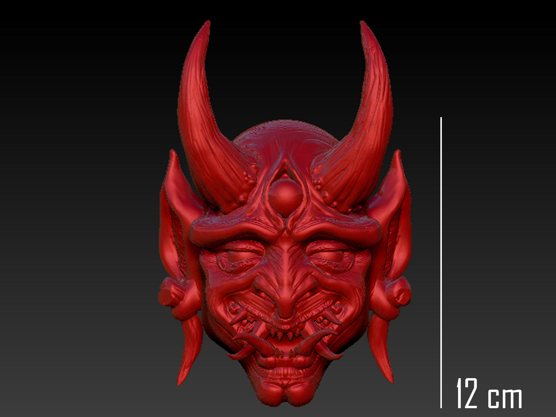 Oni Mask V2 3D print model_5