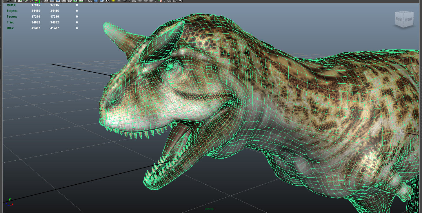 Carnotaurus t - rex 3D model_2