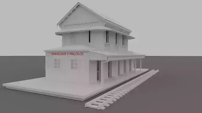 Malolos Railway Station 1890s 3D Model 3D model