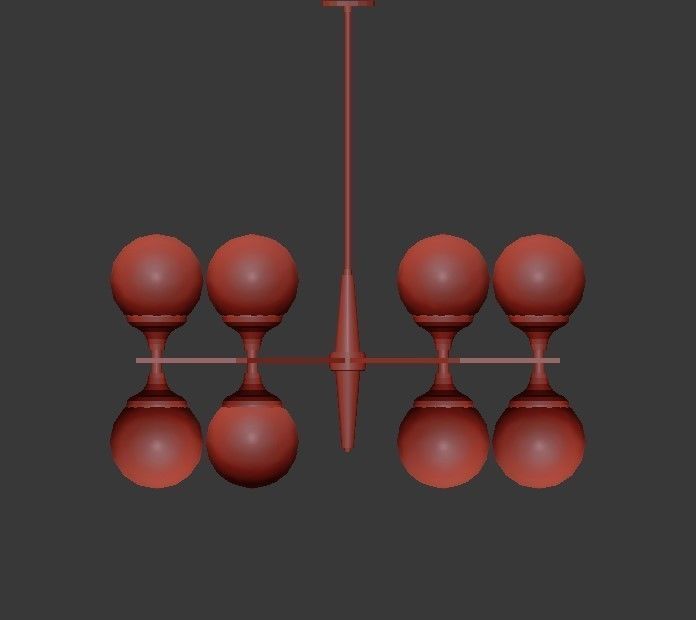 Chandelier Ball Valley Arredoluce Chandelier 3D model_1