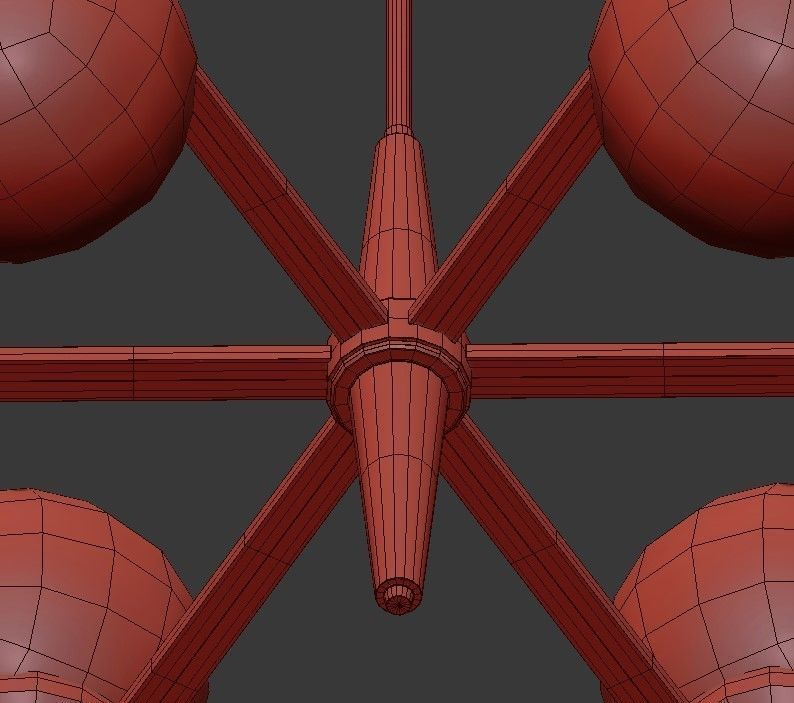 Chandelier Ball Valley Arredoluce Chandelier 3D model_5