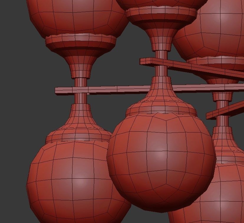 Chandelier Ball Valley Arredoluce Chandelier 3D model_6