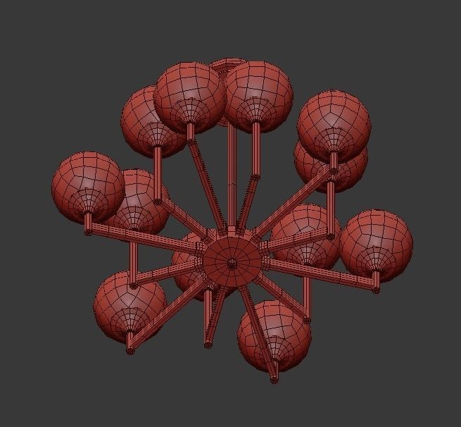 Ball Valley Chandelier 12 3D model_3