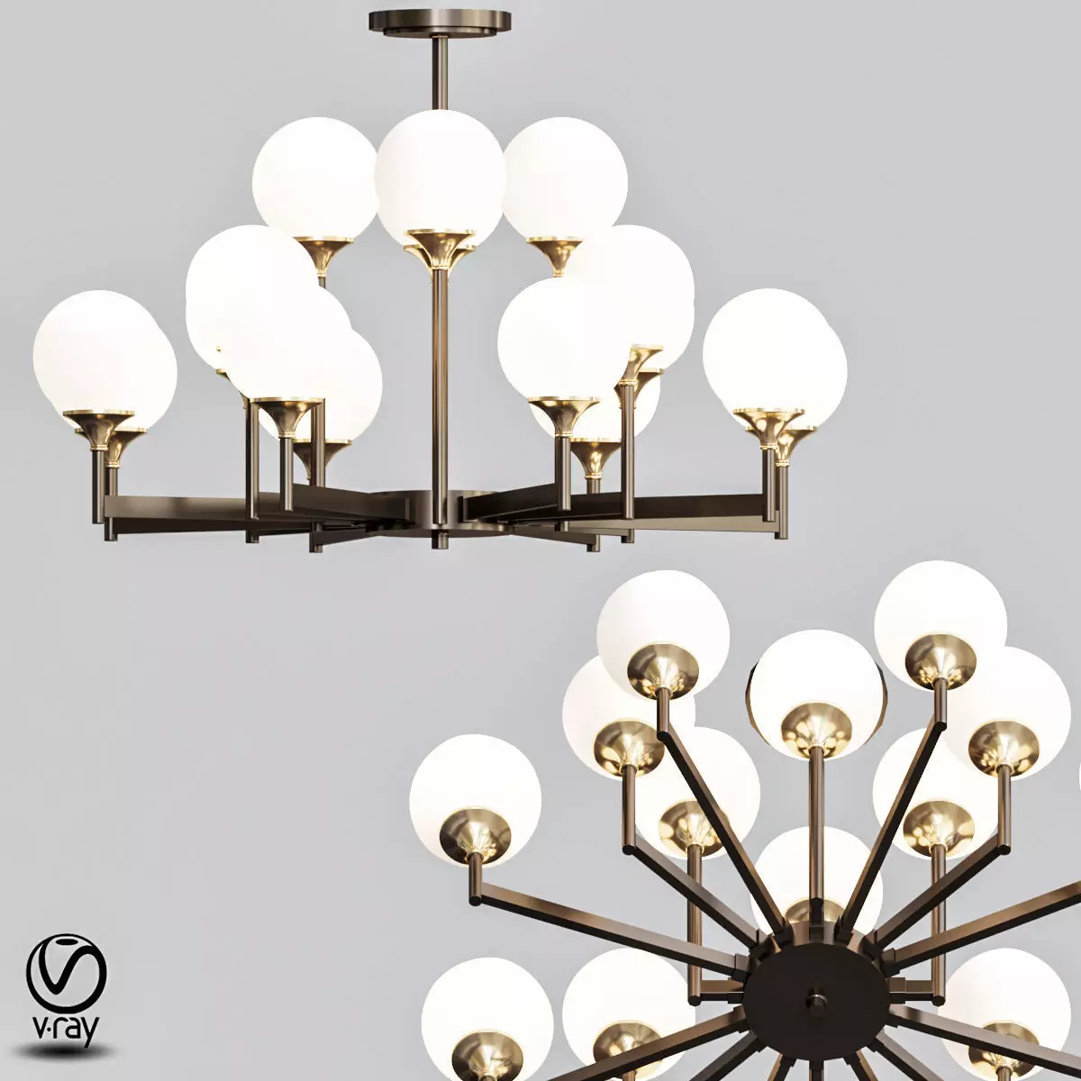 Ball Valley Chandelier 12 3D model_0