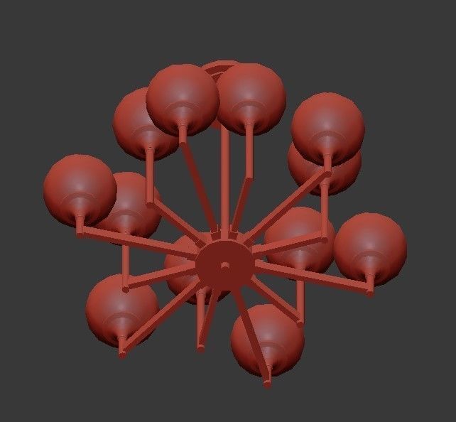 Ball Valley Chandelier 12 3D model_1